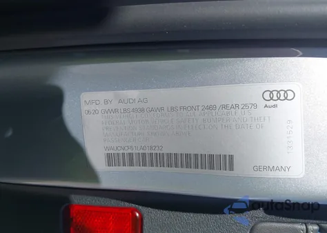 2020 Audi A5 Sportback Premium Plus 45 Tfsi Quattro S Tronic z USA, uszkodzony, nr VIN WAUCNCF51LA018232